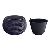 Prosperplast Spolfy Bowl Planter 29x29x19.5cm - Anthracite